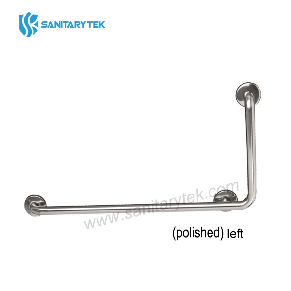 90º Angled grab bar, stainless steel