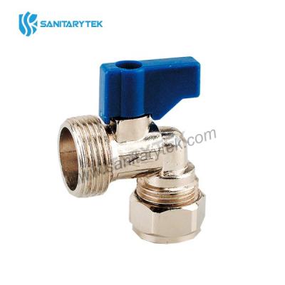 Angled washing machine valve 15mm x 3/4