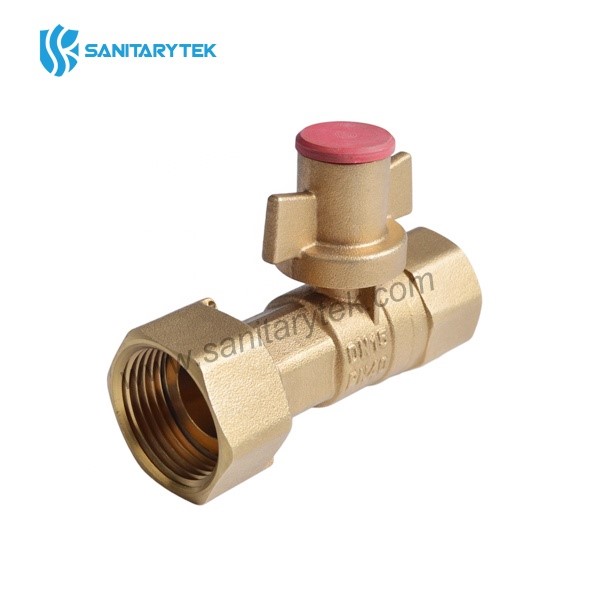 Anti-fraud straight ball valve F-free nut
