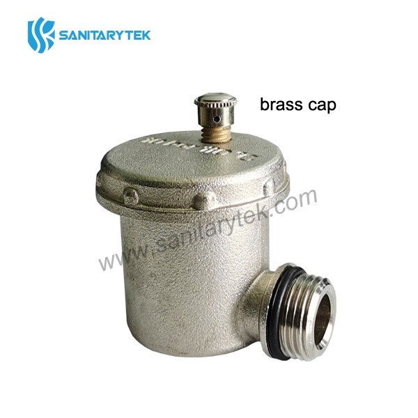 Automatic air vent, side inlet, nickel plated