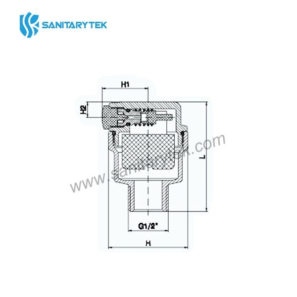 Automatic air vent with side discharge