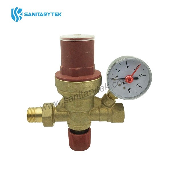 Automatic filling valve with manometer holder
