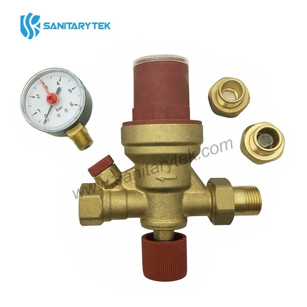 Automatic filling valve with manometer holder