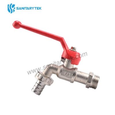 Ball bibcock with hose union, aluminum lever handle