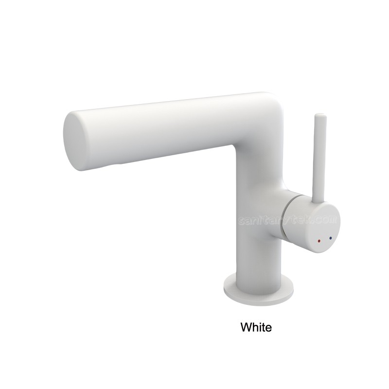 Vanity basin faucet with a single handle and a hot/cold valve mixer in chrome