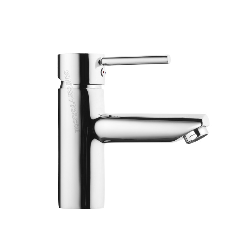 Single lever basin mixer, chrome plated