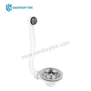 Basket strainer waste (round overflow)