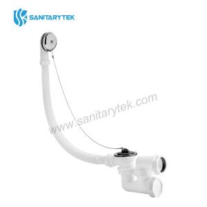 Bath combination waste with trap and overflow, plug and chain