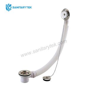 Bath tub drain with plug and chain