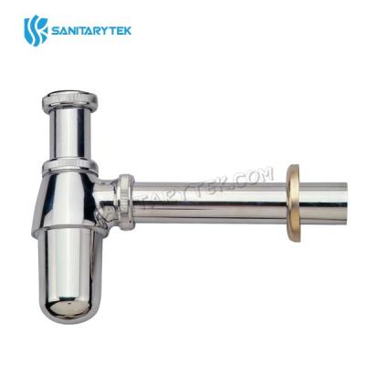 Bottle siphon for washbasin 1 1/4 zinc chrome, bathroom basin bottle trap