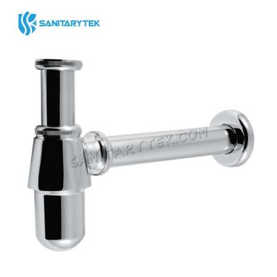 Bottle trap for washbasin 1 1/4 brass chrome