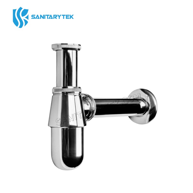 Bottle trap for washbasin 1 1/4 brass chrome