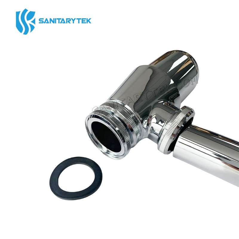 Bottle trap for washbasin 1 1/4 brass chrome