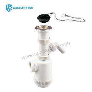 Bottle trap with sink waste and nozzle 1-1/2