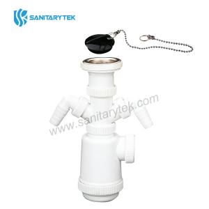 Bottle trap with sink waste and two nozzle 1-1/2