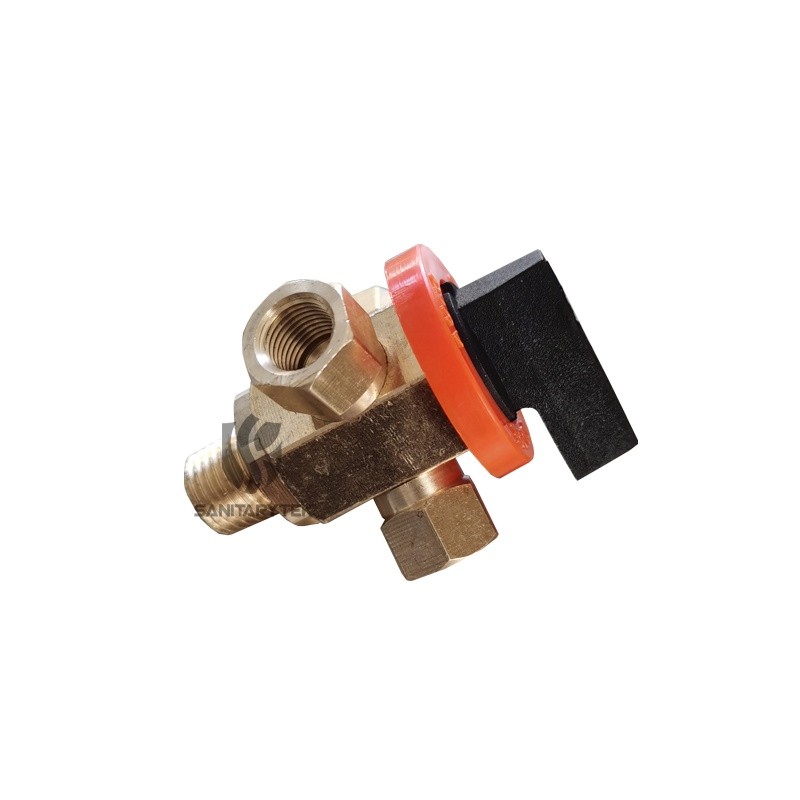 Brass 3 way ball valve with cmmon port