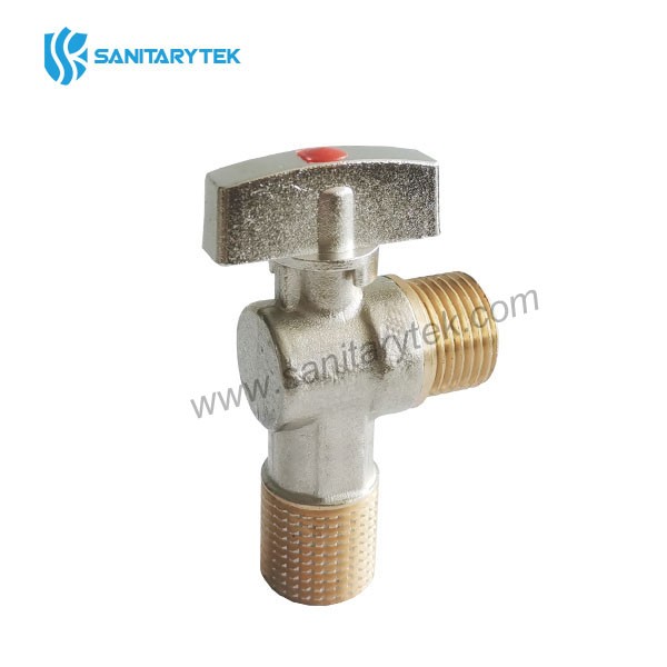 Brass angle ball valve with rosette