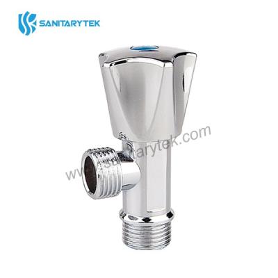 Brass angle valve, chrome plated