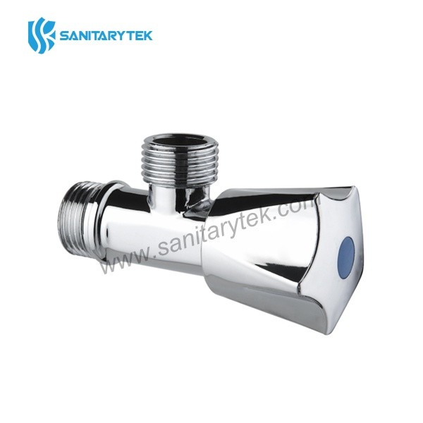Brass angle valve, chrome plated