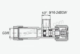 Brass angle valve C.P. - Image 2
