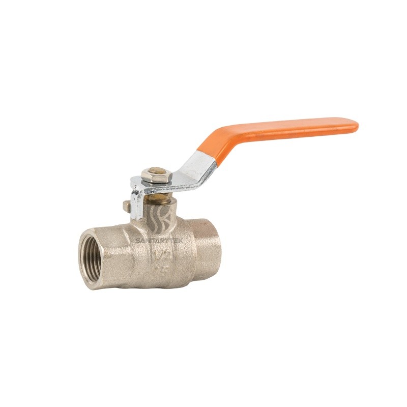 Brass ball valve F/F - black aluminum lever - Image 4