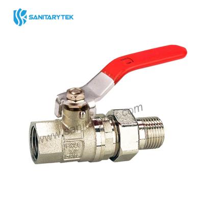 Brass ball valve Male/Female with union and lever