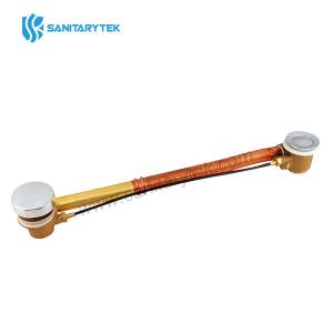Brass bathtub drain with overflow