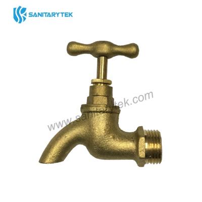 Brass bib tap yellow