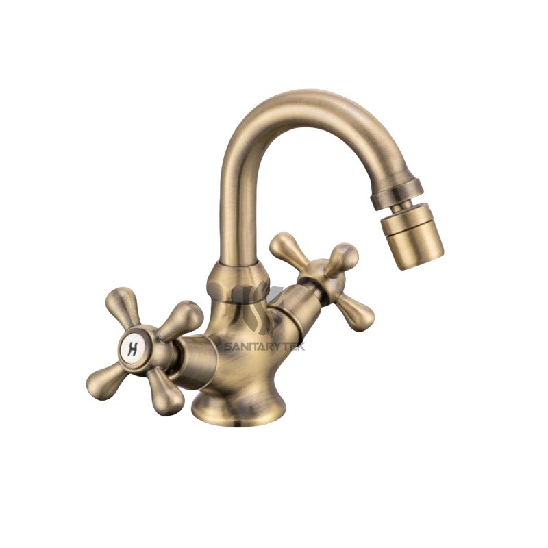 Brass bidet faucet two handle, chrome - Image 2