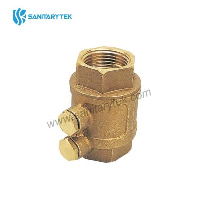Brass check valve with double purge