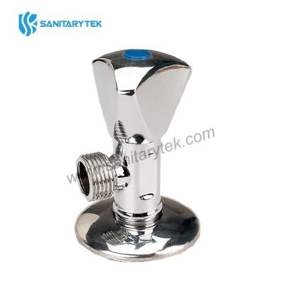 Brass chrome plated angle valve with rosette