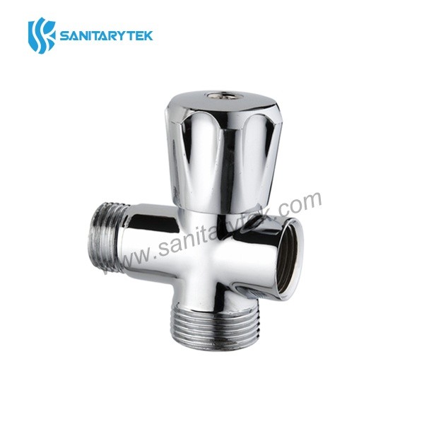 Brass C.P. 3 ways washing machine valve - Image 2