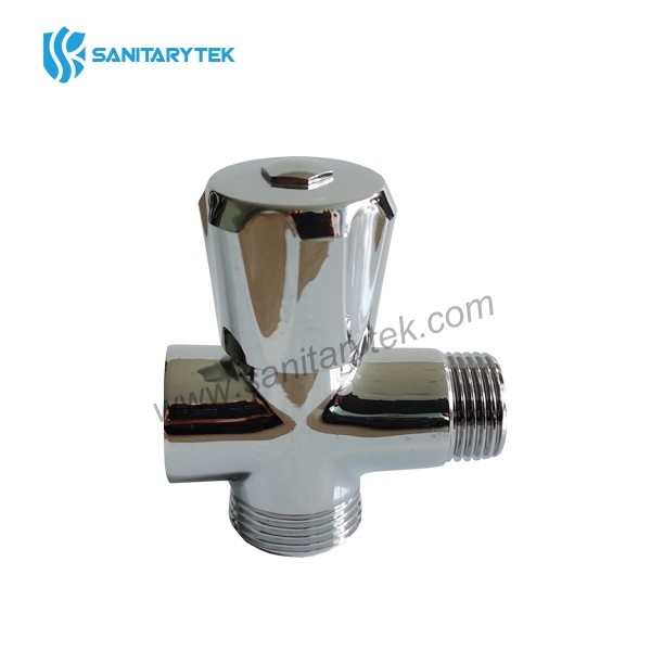 Brass C.P. 3 ways washing machine valve - Image 3