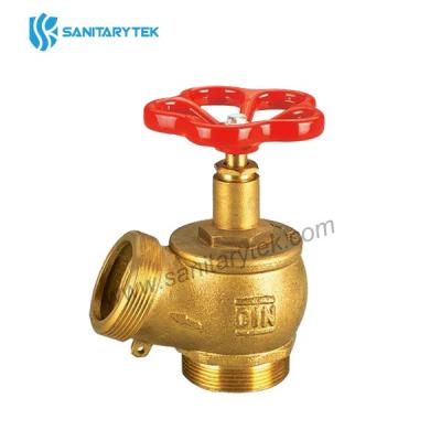Brass fire hose hydrant landing valve