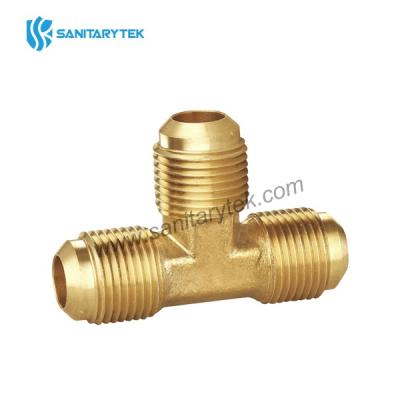 Brass flare tee male