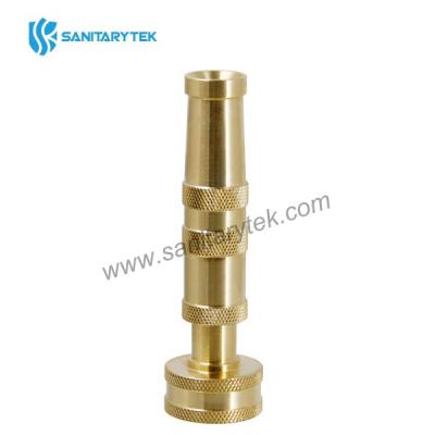 Brass garden hose nozzle, adjustable twist pressure sprayer