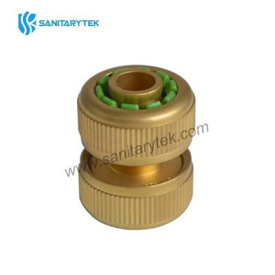 Brass garden hose quick connector