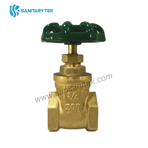Brass gate valve FxF - Iron handle - Image 2