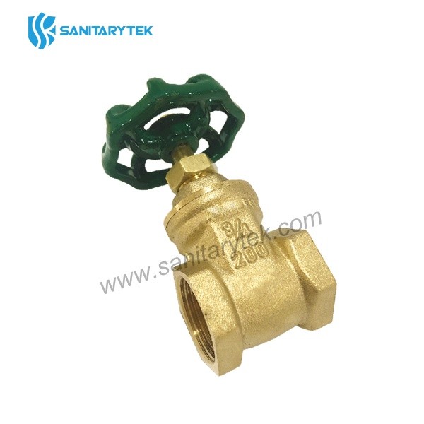 Brass gate valve FxF - Iron handle - Image 3