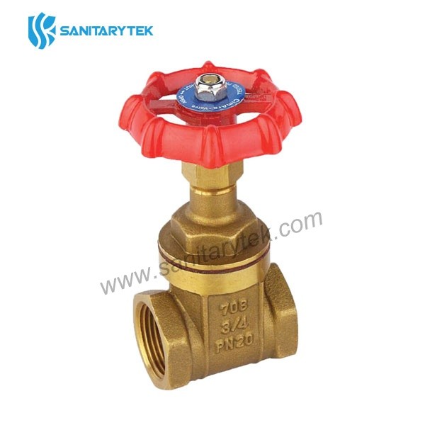 Brass gate valve with handwheel