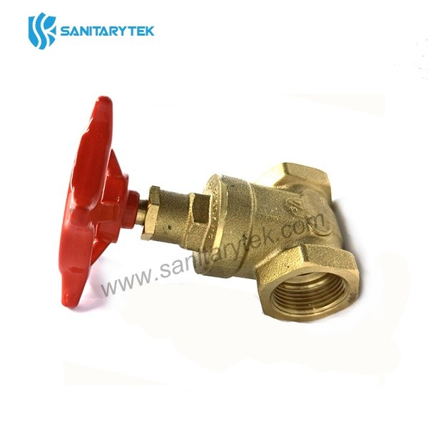 Brass gate valve with red castiron handwheel RUNNER