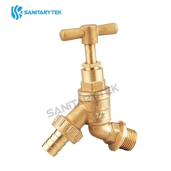 Brass hose union bib tap