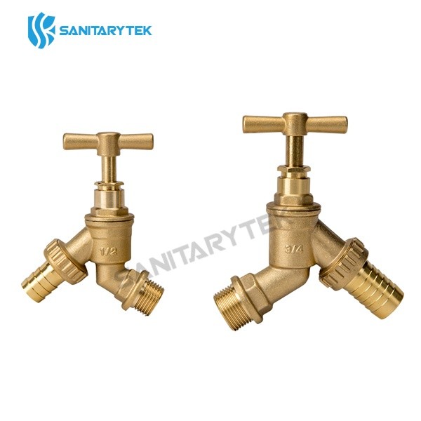 Brass hose union bib tap