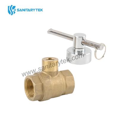 Brass lockable ball valve with lock key