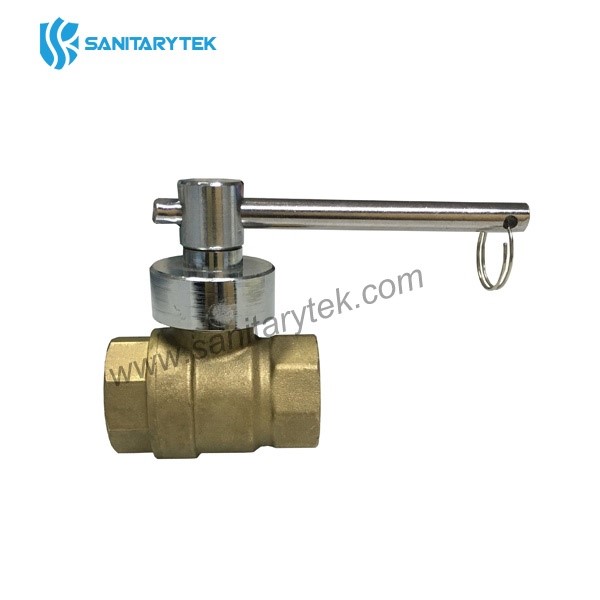 Brass lockable ball valve with lock key - Image 2