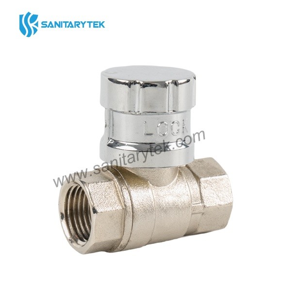 Brass magnetic lockable ball valve female thread