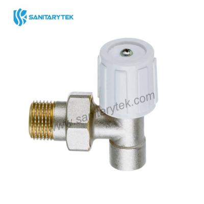 Brass manual angle radiator valve for solder