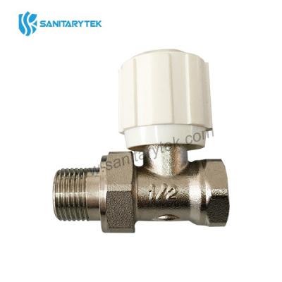 Brass manual straight radiator valve
