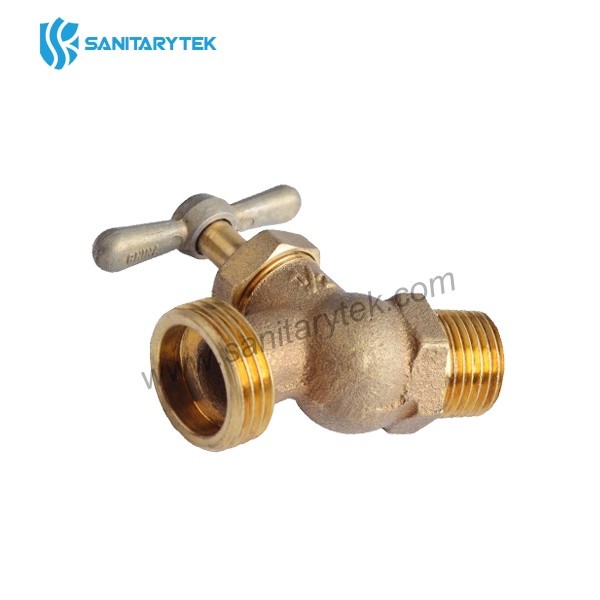 Brass No-kink hose bibb