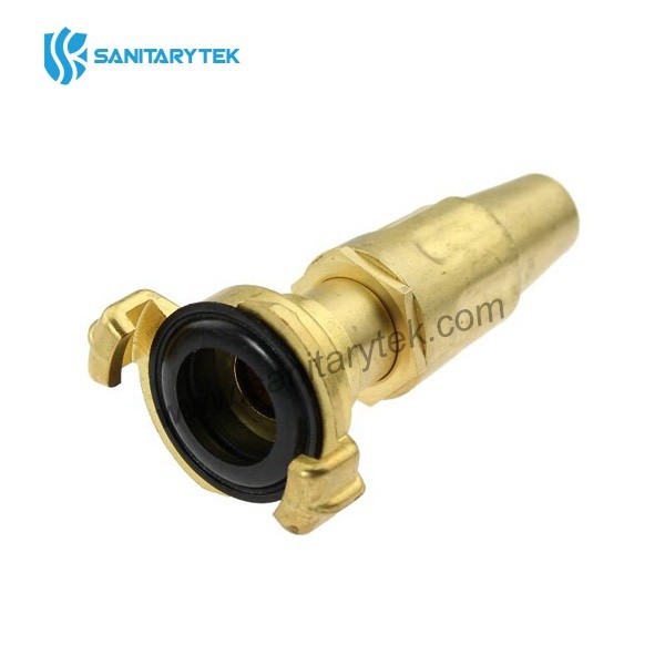 Brass nozzle with quick bayonet coupling